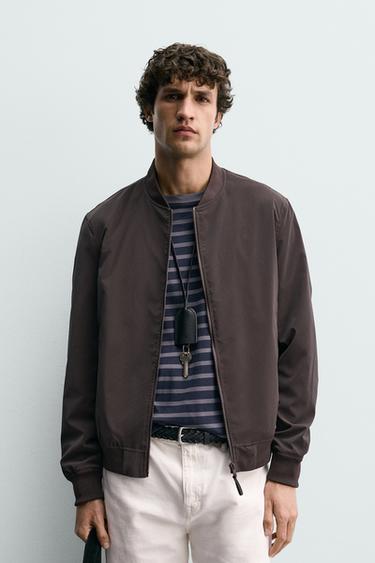 Zara LIGHTWEIGHT BOMBER JACKET - Khaki