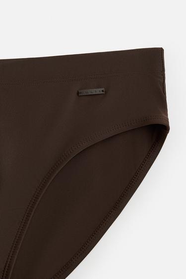 MAILLOT DE BAIN SLIP - Marron de Zara - Image 7