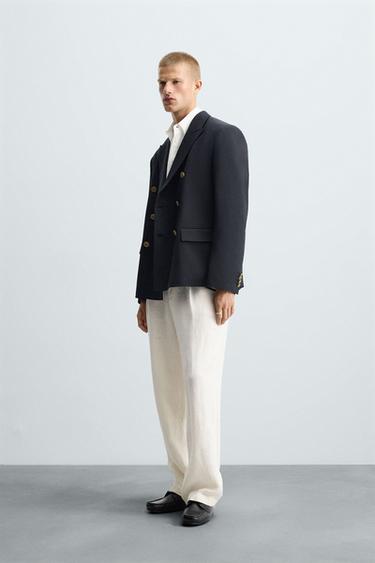 BLAZER CROISÉ - Bleu marine foncé de Zara - Image 3