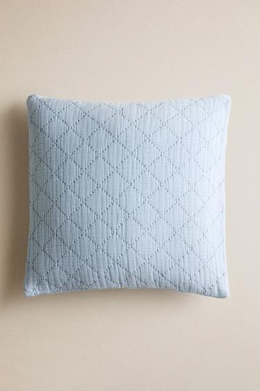 KUSSENHOES MET DIAMANTMOTIEF VOOR KINDEREN - Blauw van Zara