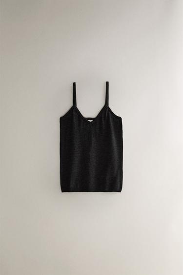 TOP SCHURWOLLE UND SEIDE - Grau von Zara - Bild 0