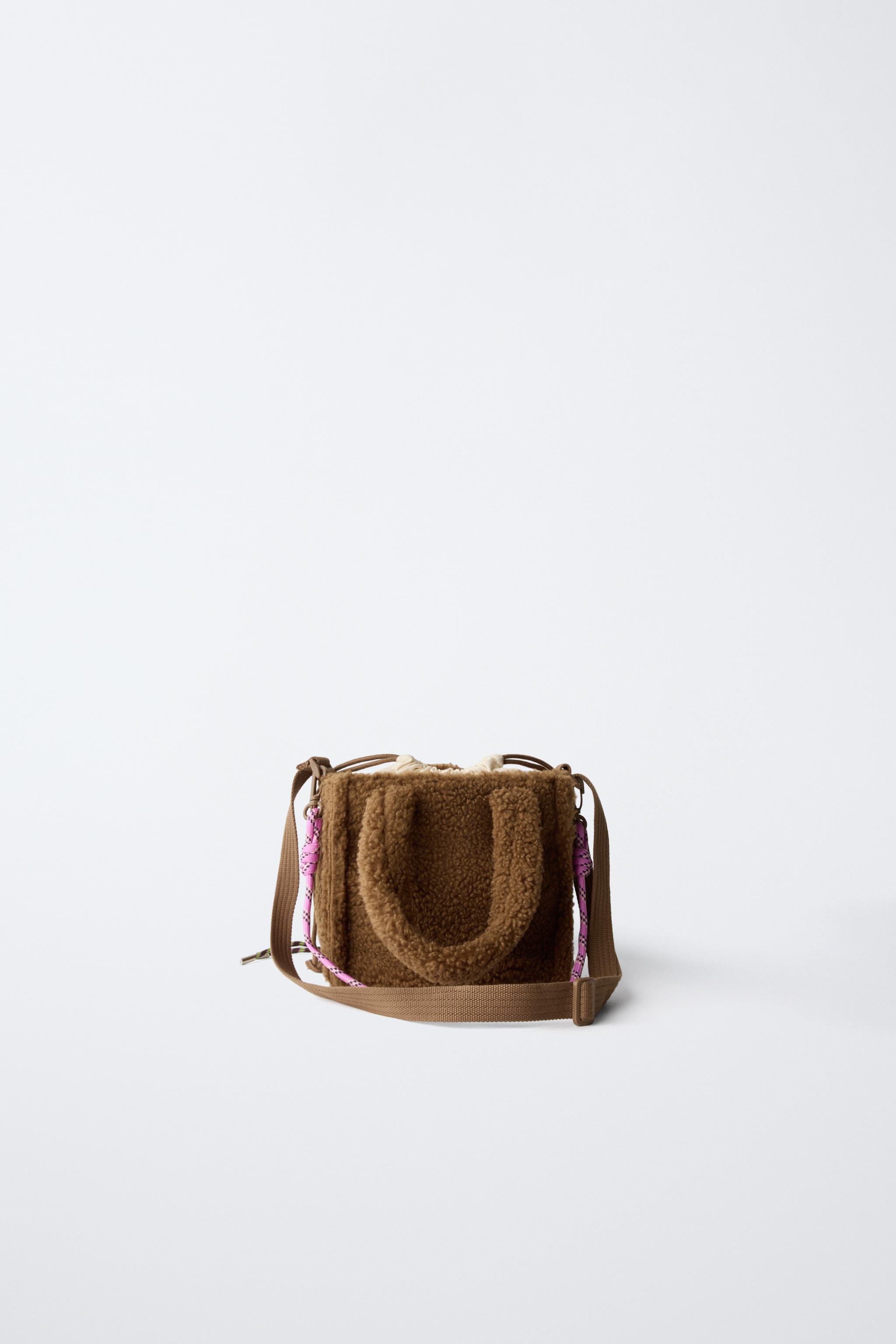 FLEECE CHARM CROSSBODY BAG
