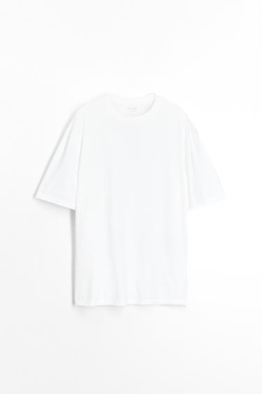 SLIM FIT MEDIUM WEIGHT T-SHIRT - White by Zara