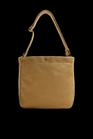 FABRIC SHOULDER BAG - Sand Brown by Zara - Image 0