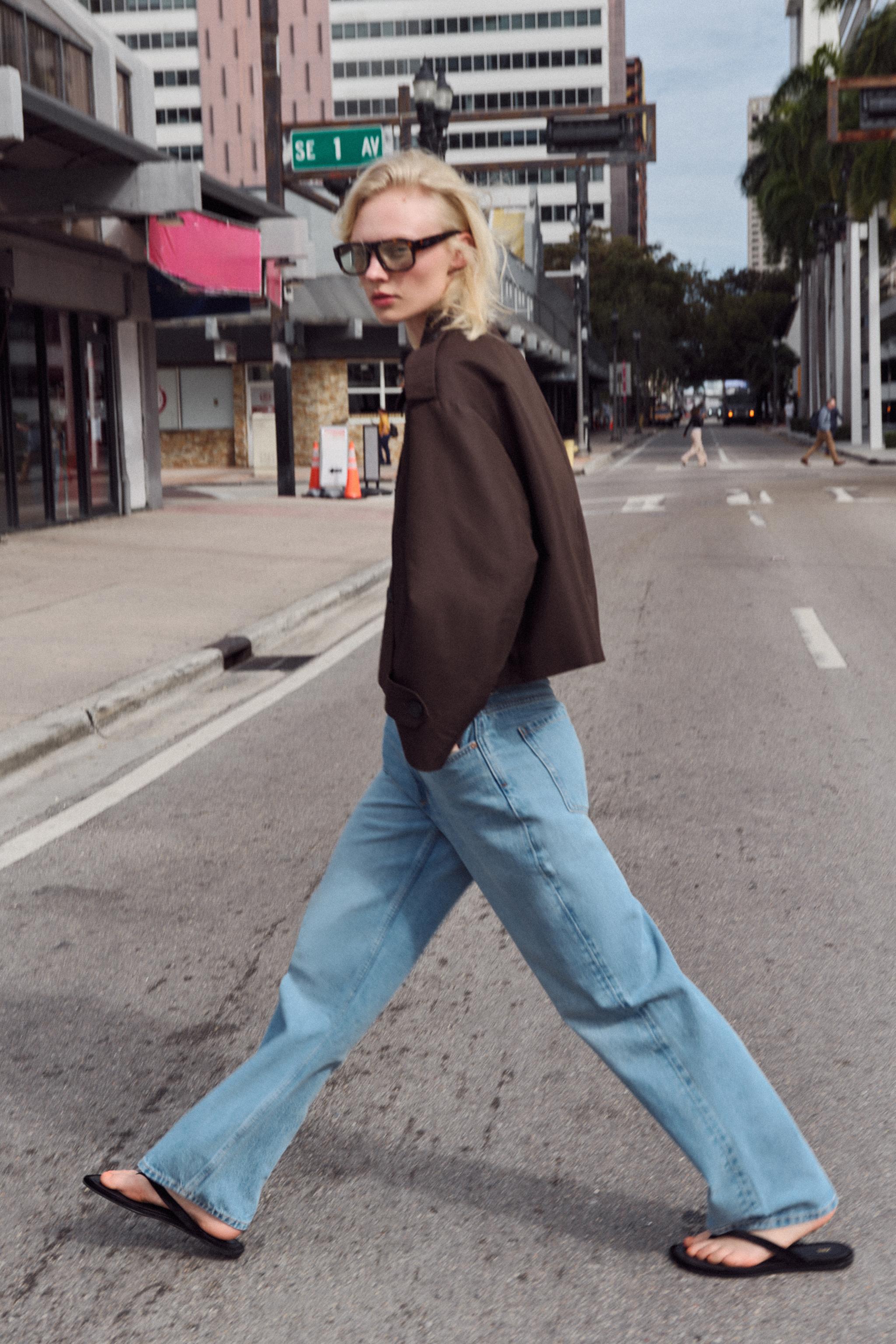 ショートダブルブレストトレンチコート - ブラウン | ZARA Japan / 日本