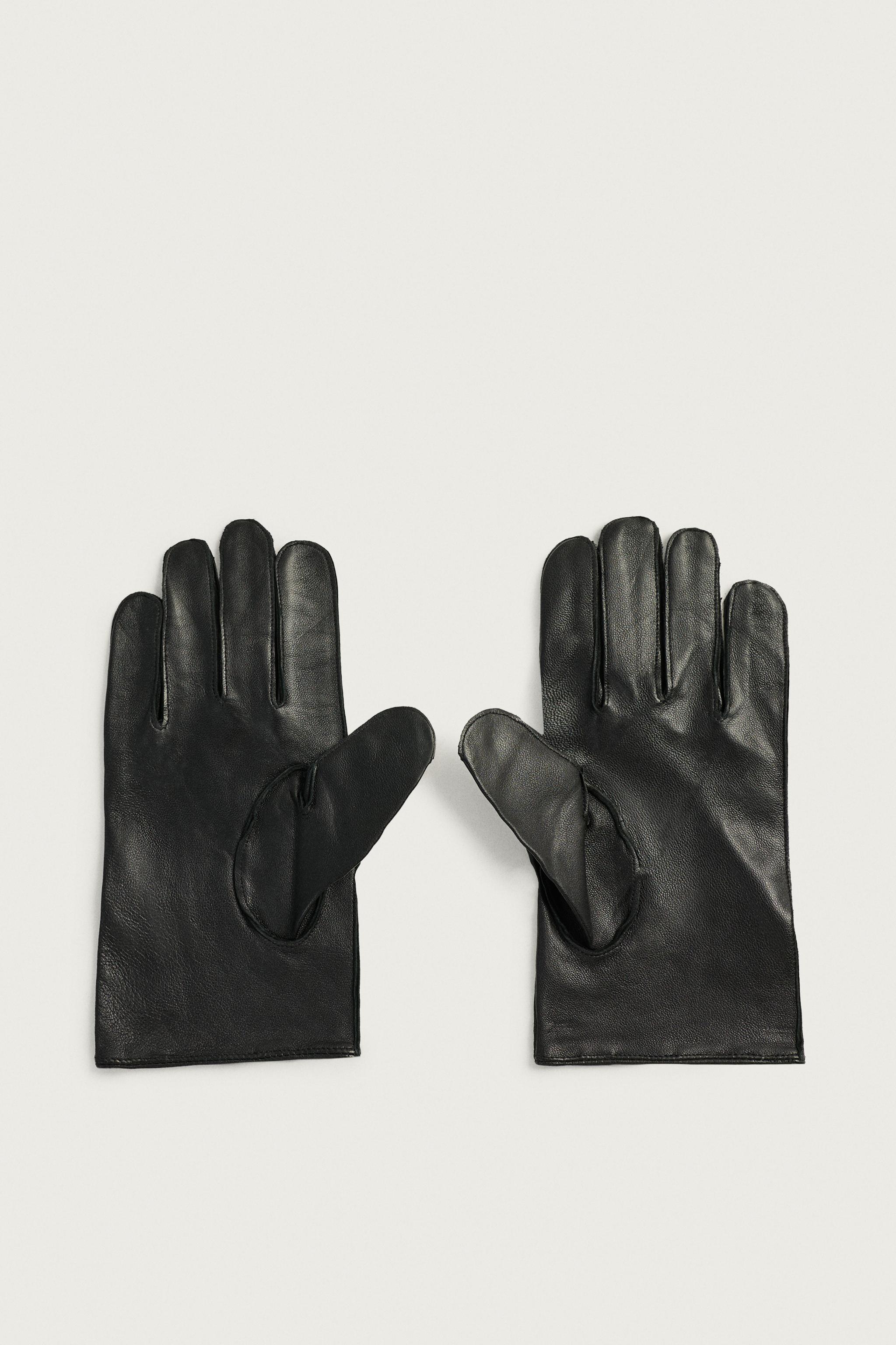 LEATHER GLOVES WITH TOPSTITCHING
