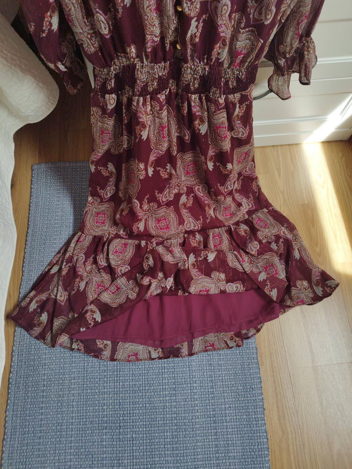 LONG METALLIC THREAD PRINTED DRESS - Image 4
