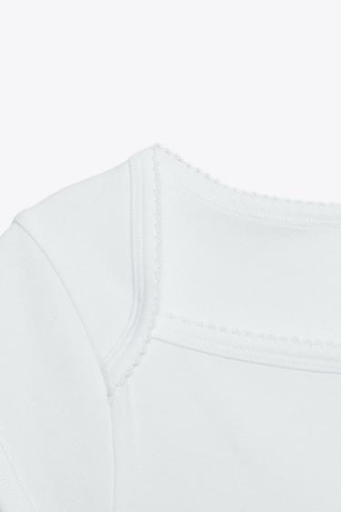 COTTON MODAL T-SHIRT - White by Zara - Image 7