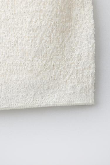TEXTURED KNIT TOP - Light ecru by Zara - Image 3