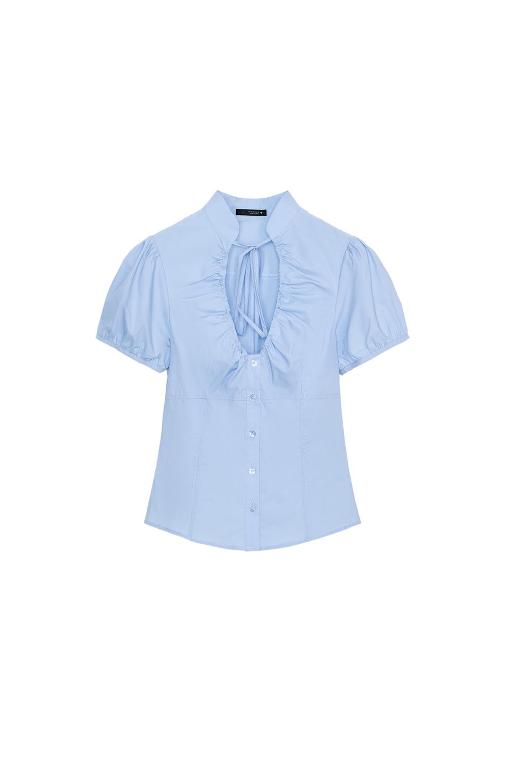 BOW POPLIN TOP - image 3