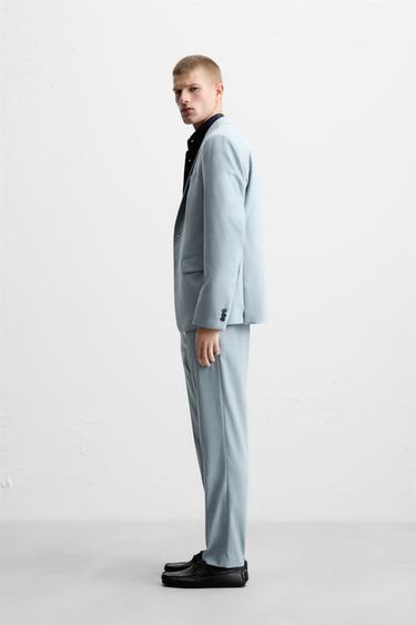SLIM FIT SUIT TROUSERS - Sky blue by Zara - Image 3