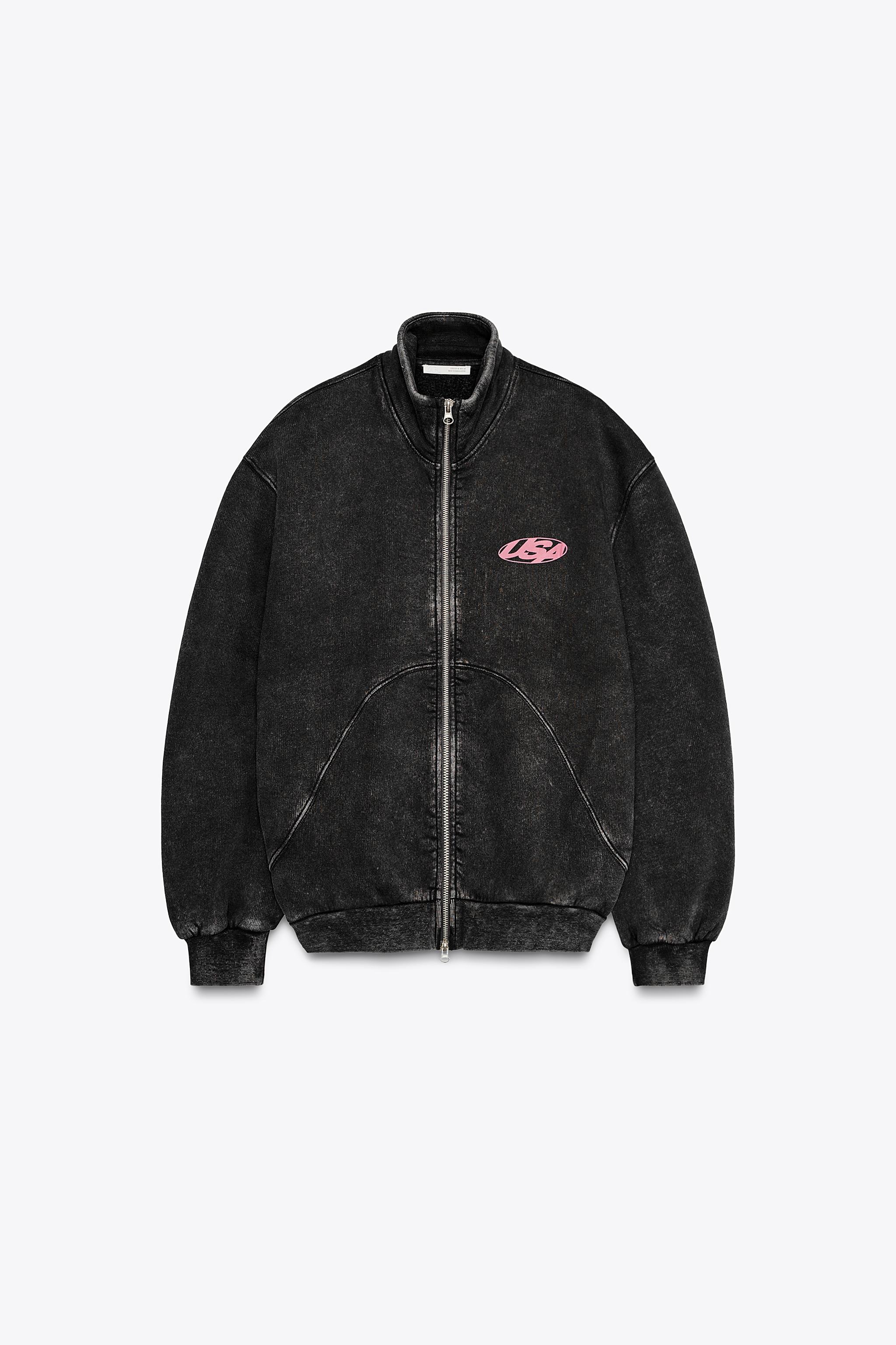 zara ユーズド加工入りスウェットシャツ ユーズド加工入りスウェットシャツ - パウダーピンク | ZARA