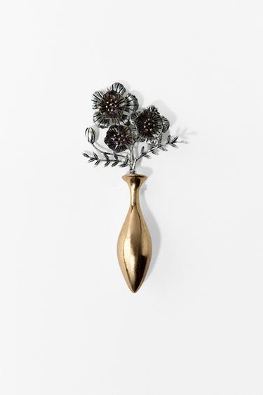 BROCHE COMBINADO FLOR - Oro / Plata de Zara