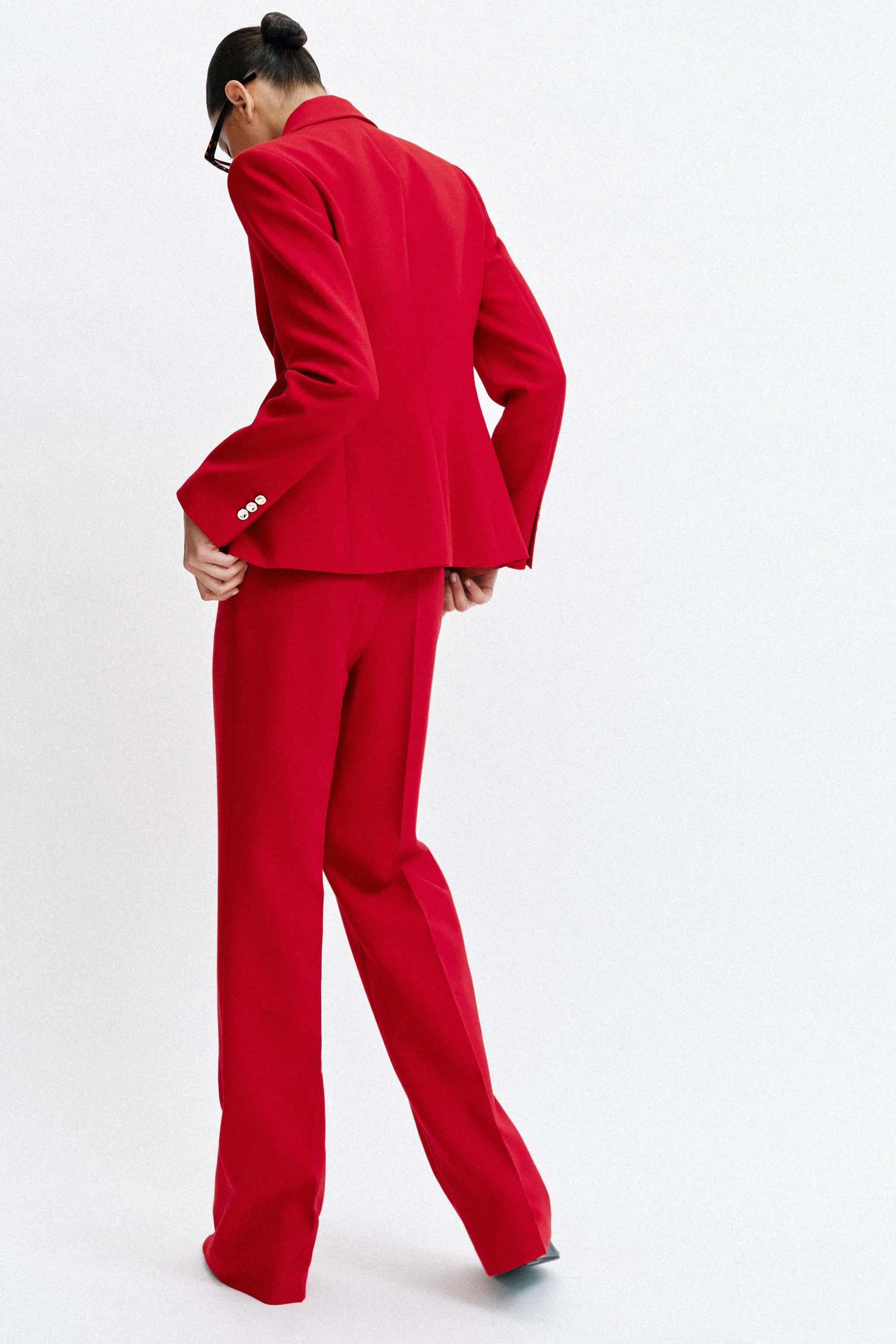 YÜKSEK BEL DÜZ PAÇA PANTOLON - Görsel 5