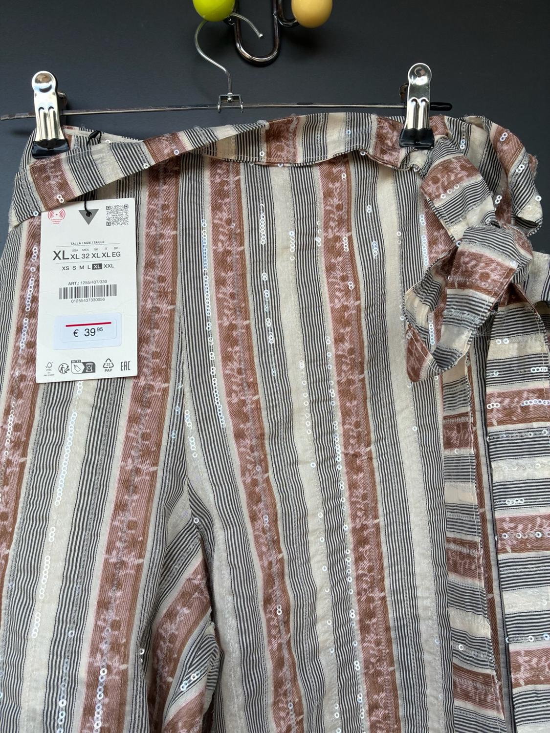 STRIPED SAROUEL TROUSERS WITH BELT - Image 2