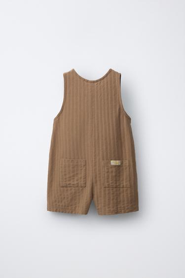 TEXTURED PLAYSUIT - Light brown by Zara - Image 1
