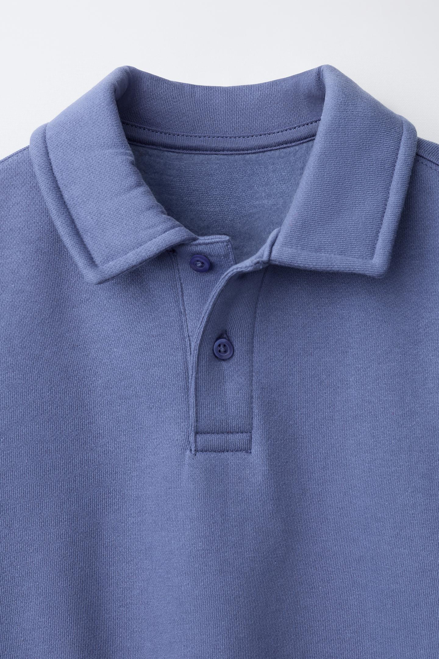 Детская толстовка Zara Polo Collar, цвет: Синий — фото 3