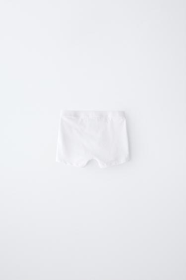 6-14 YEARS/ PACK OF THREE PLAIN BOXER SHORTS WITH LABEL - White by Zara - Image 3