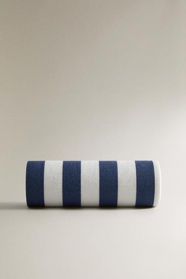 WIEDERVERWENDBARE GESTREIFTE BAUMWOLLSERVIETTEN (20ER-PACK) - Weiß / Blau von Zara - Bild 0