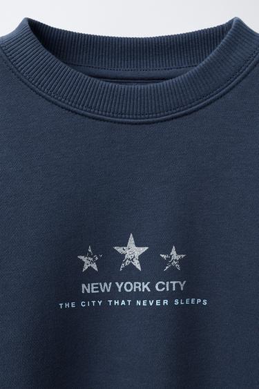 SWEAT À IMPRIMÉ ÉTOILES BRILLANTES - Bleu / Indigo de Zara - Image 2