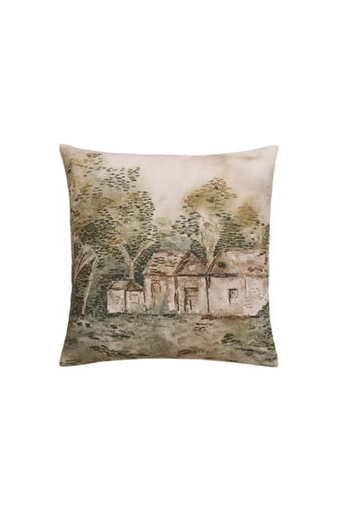 KISSENBEZUG MIT LANDSCHAFTSDRUCK - Grün von Zara