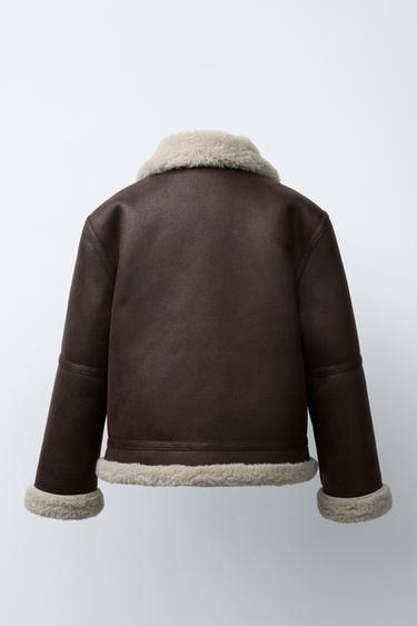 DOUBLE-FACED JACKET - Brown by Zara - Image 3