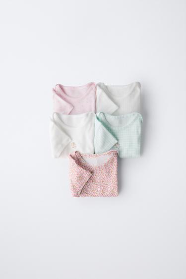 Zara FIVE-PACK OF PATCHWORK BODYSUITS - Multicolored - Image 0