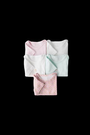 Zara FIVE-PACK OF PATCHWORK BODYSUITS - Multicolored - Image 0