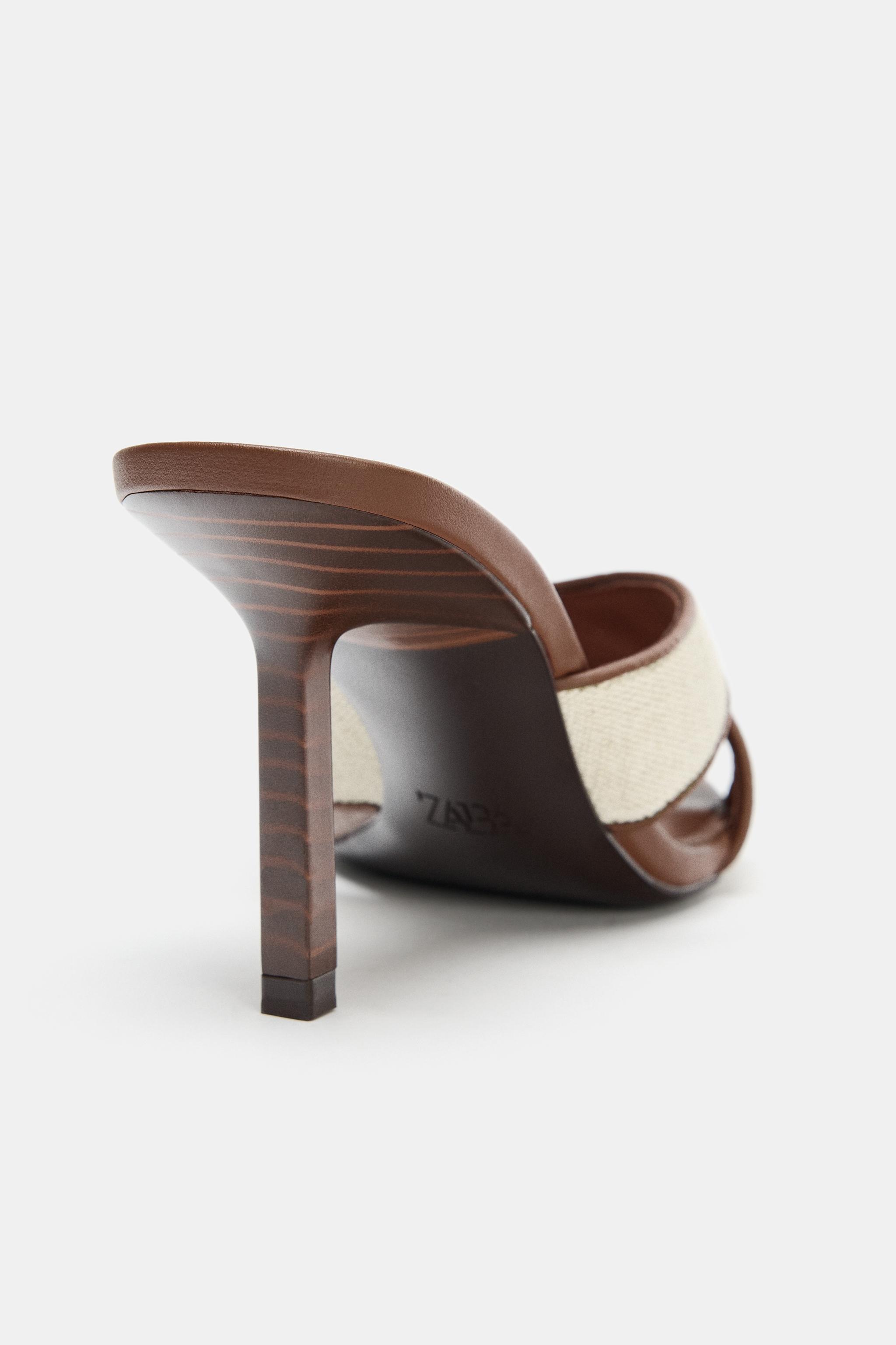 CRISS CROSS HEEL SANDALS