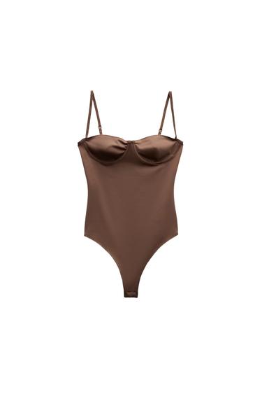 SATIN EFFECT CAMISOLE BODYSUIT
