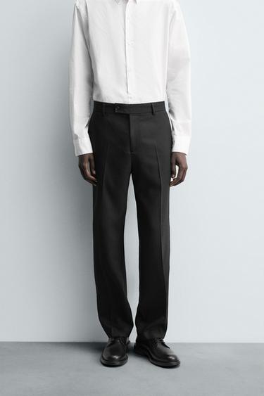 PANTALÓN TRAJE 100% LANA - Negro de Zara