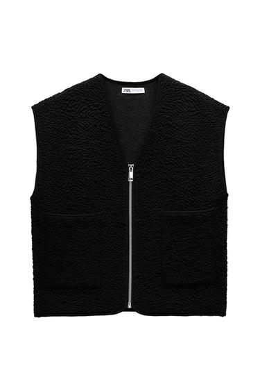 OVERSIZE JACQUARD KNIT VEST