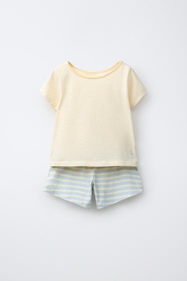 6-14 YEARS/ TWO-PACK OF STRIPED AND STAR PRINT PYJAMAS - Yellow by Zara - Image 2
