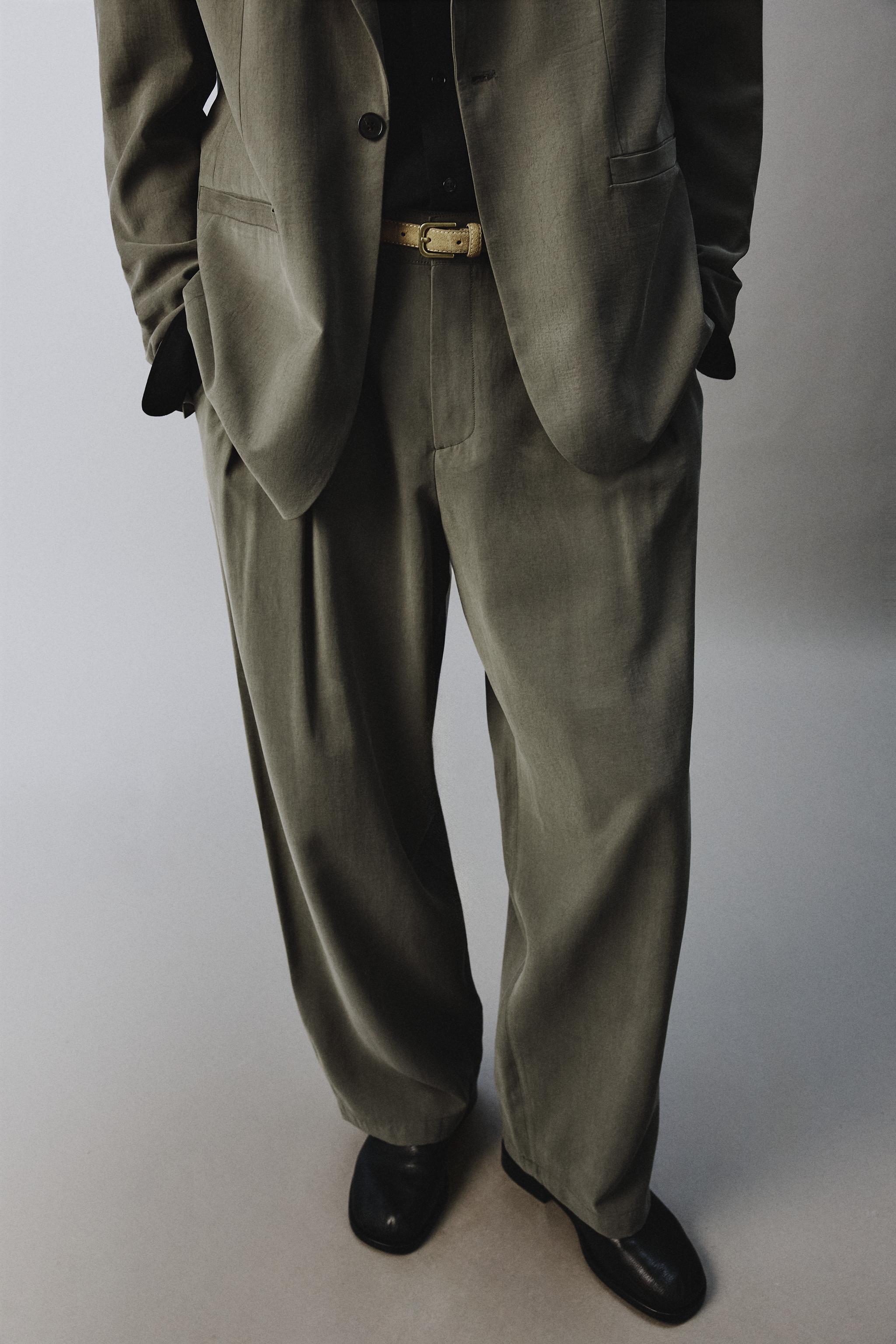 RELAXED FIT SUIT PANTS