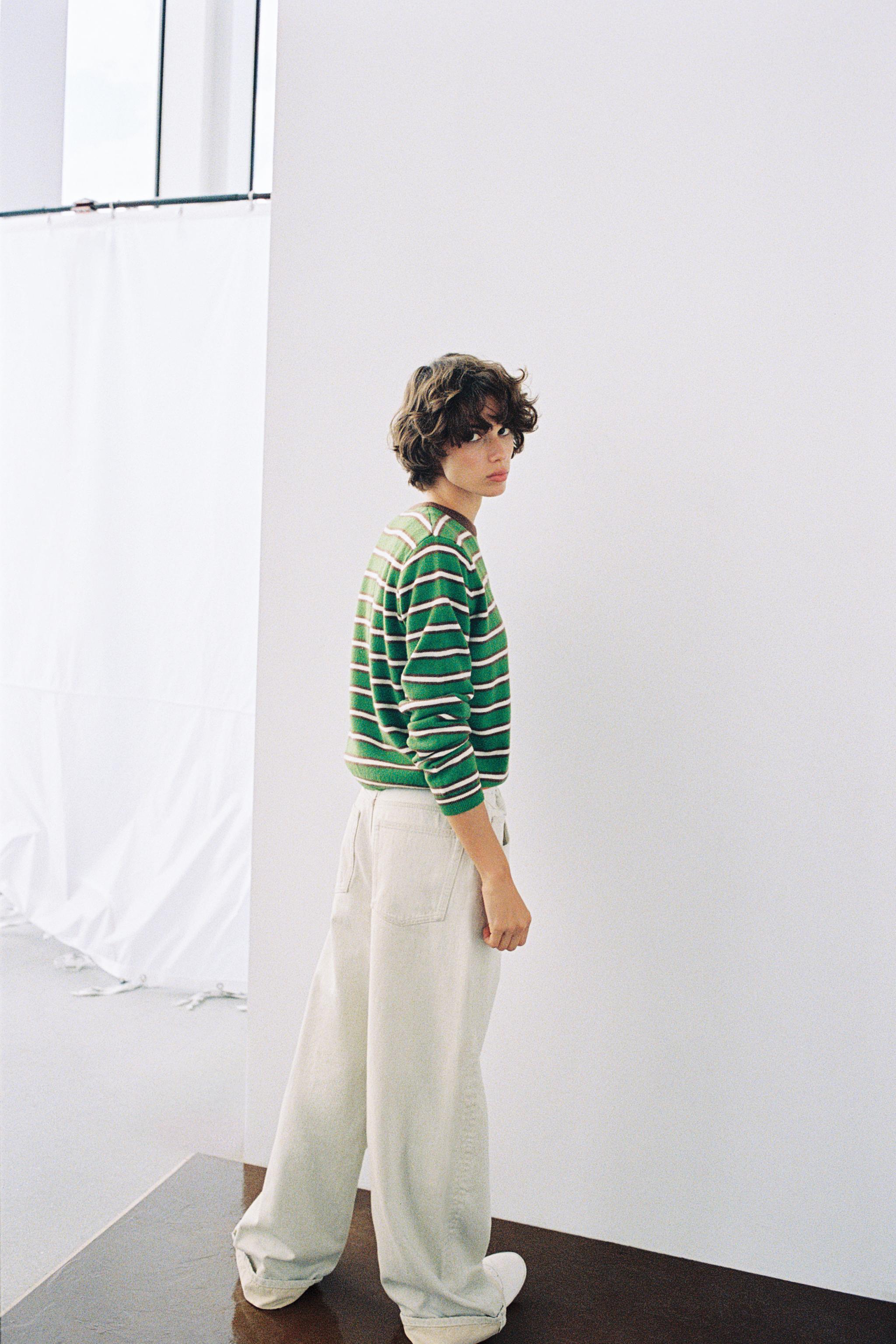 STRIPED 100% WOOL JUMPER