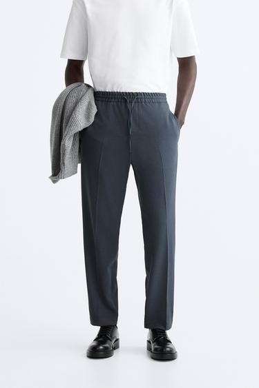 PANTALÓN CINTURA JOGGER CONFORT - Azul de Zara