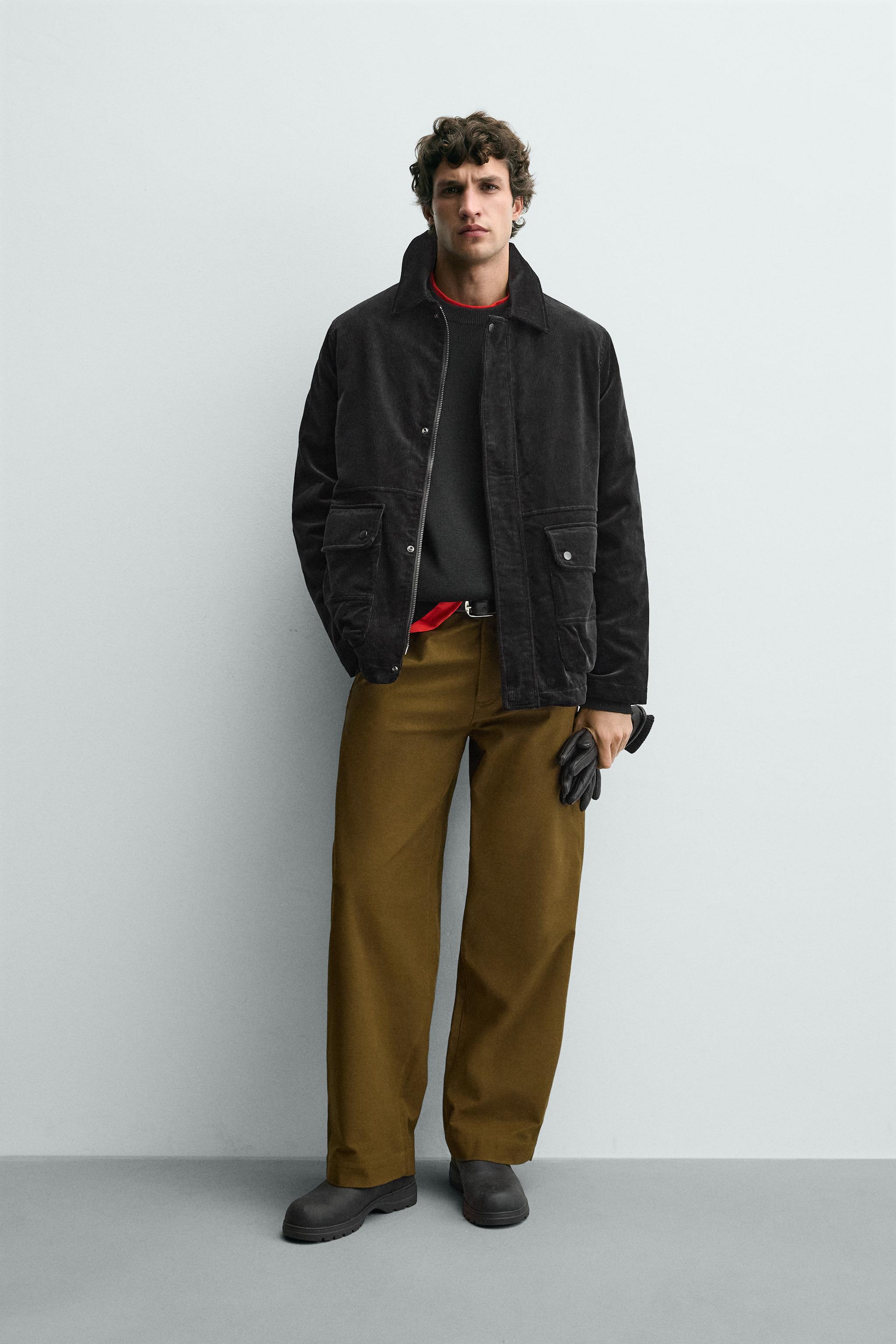 CORDUROY POCKET JACKET - Charcoal | ZARA Canada