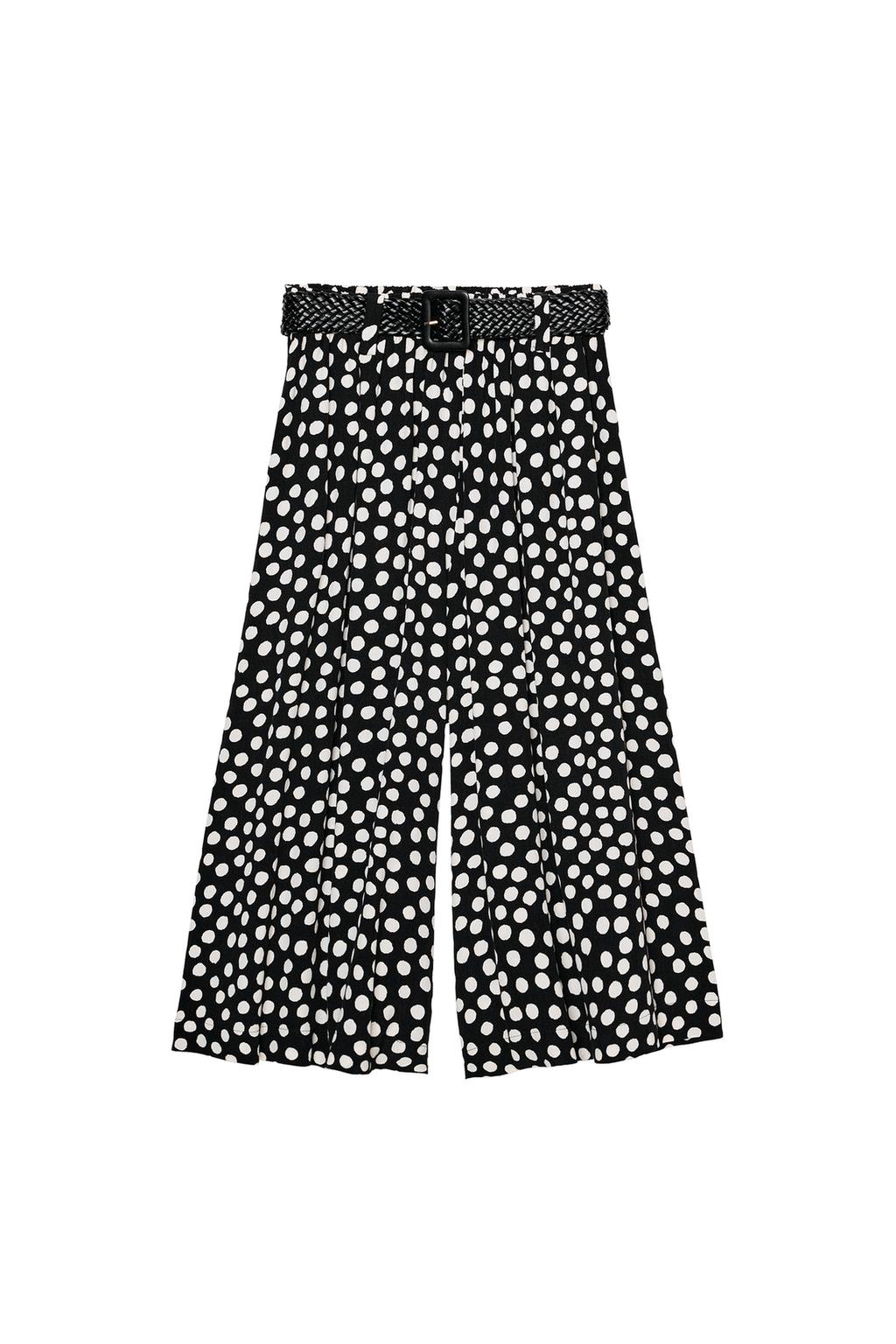 POLKA DOT CULOTTES WITH BELT - image 3