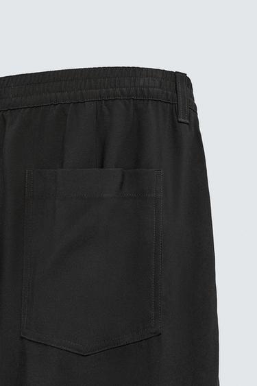 PANTALON FLUIDE COUPE DÉCONTRACTÉE - Noir de Zara - Image 9