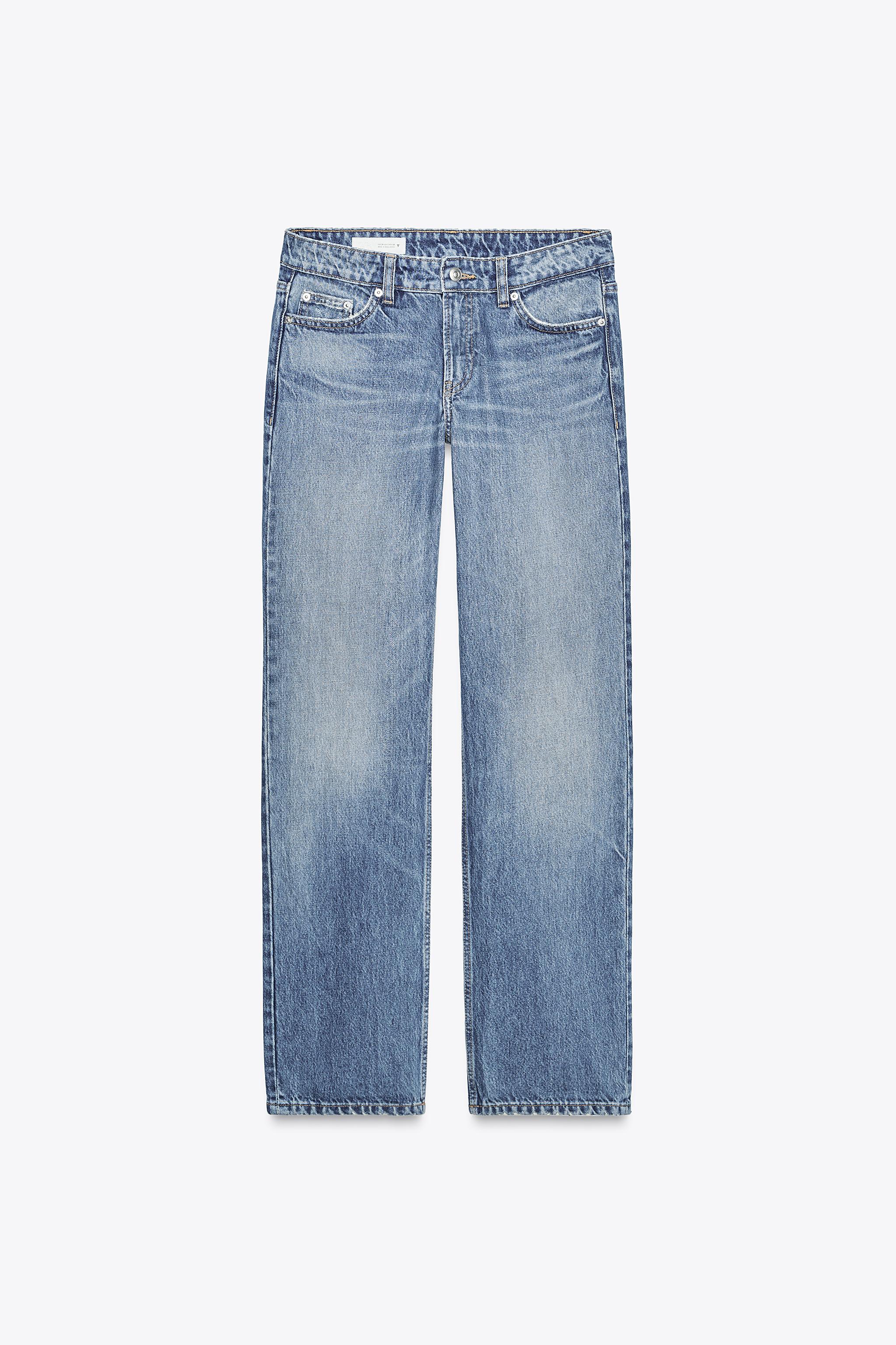 TRF STRAIGHT LOW-RISE デニムパンツ - ブルー | ZARA Japan / 日本