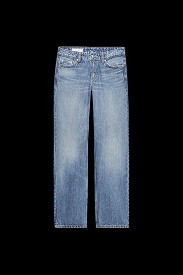 Zara TRF LOW RISE STRAIGHT CUT JEANS - Blue - Image 0