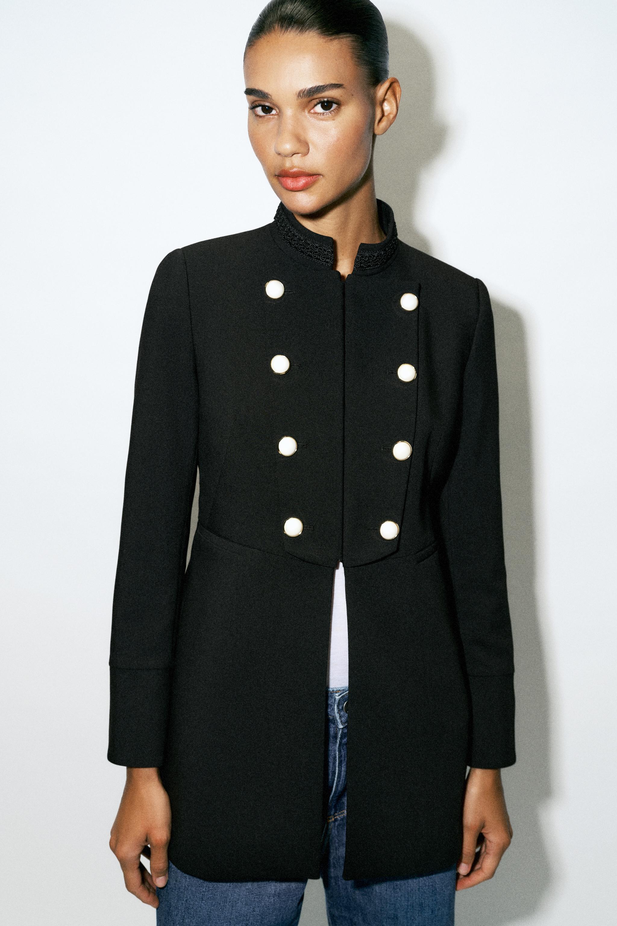 Fitted Button Coat by Zara