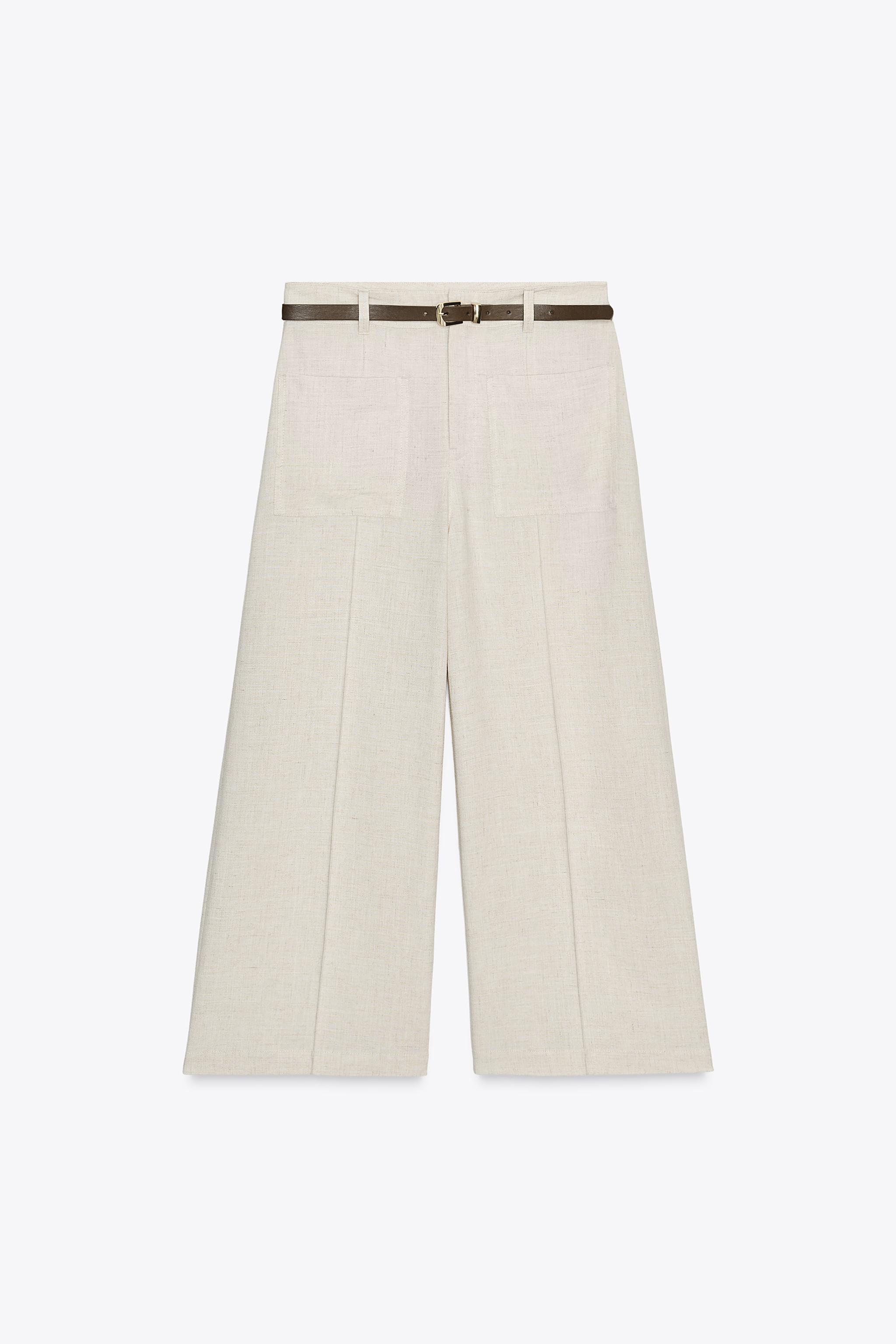 LINEN BELTED CULOTTES