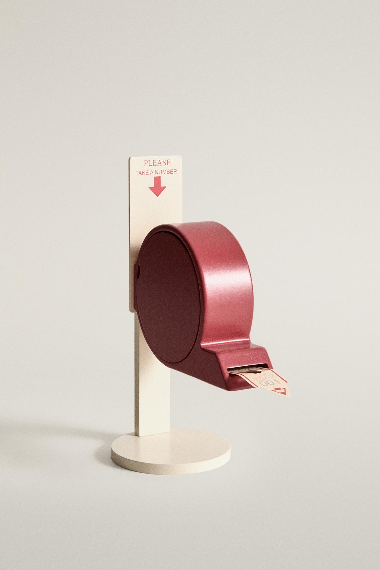 KIDS TICKET DISPENSER TOY — Red