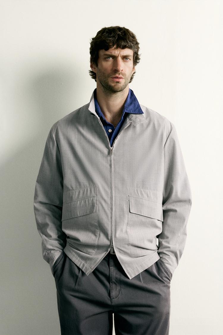 Chaqueta de cuadros de corte regular 2