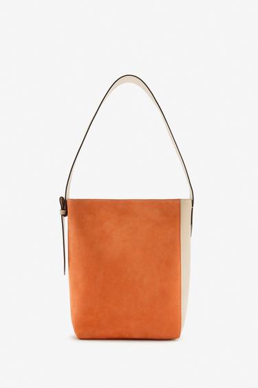 LIMITED EDITION SUEDE SHOPPER BAG - Multicoloured by Zara