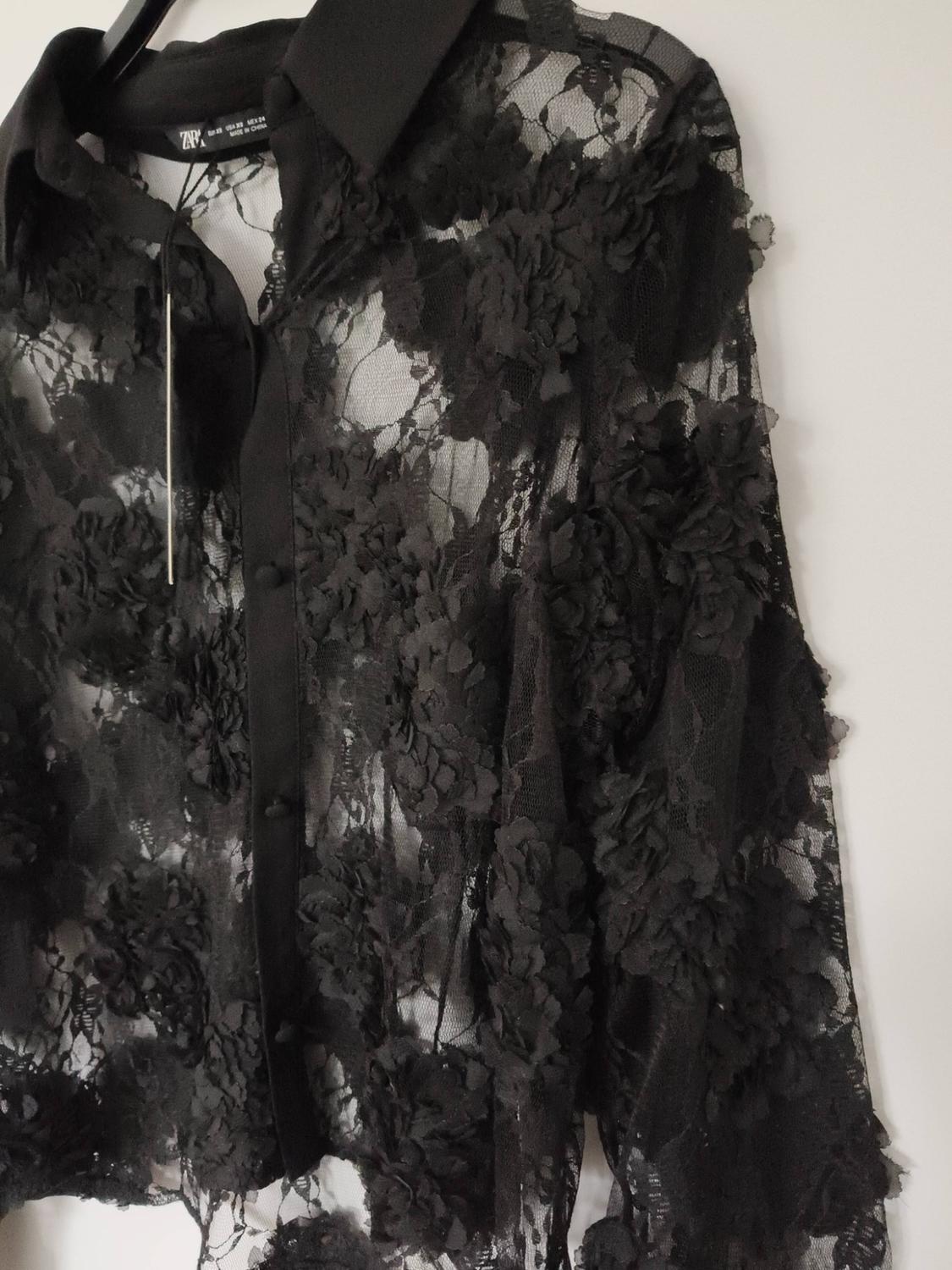 SEMI-SHEER TEXTURED TULLE SHIRT - Image 6