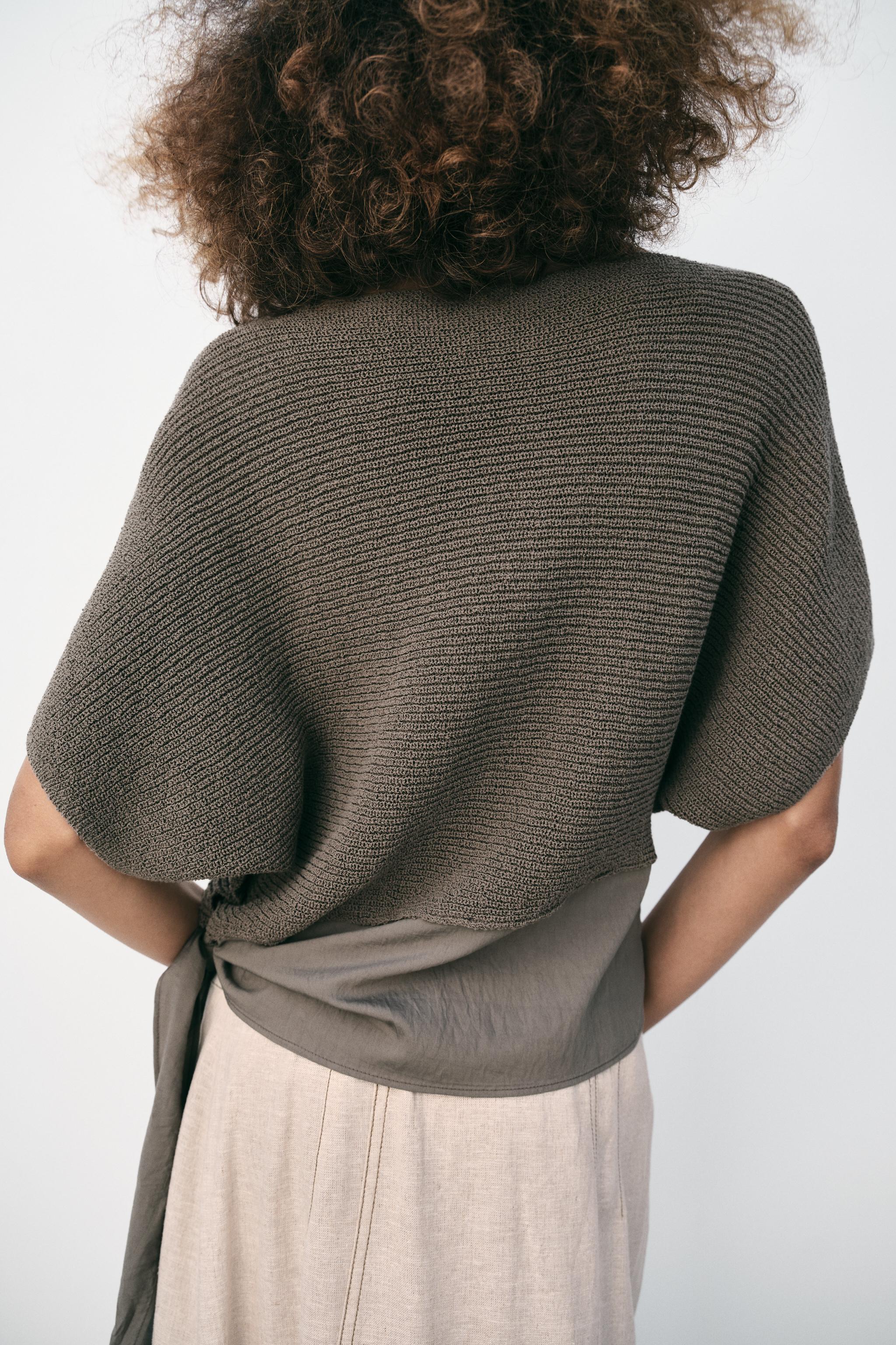 COMBINED KNIT TIE TOP