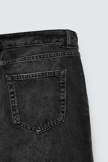 RIPPED FLARE FIT JEANS - Charcoal by Zara