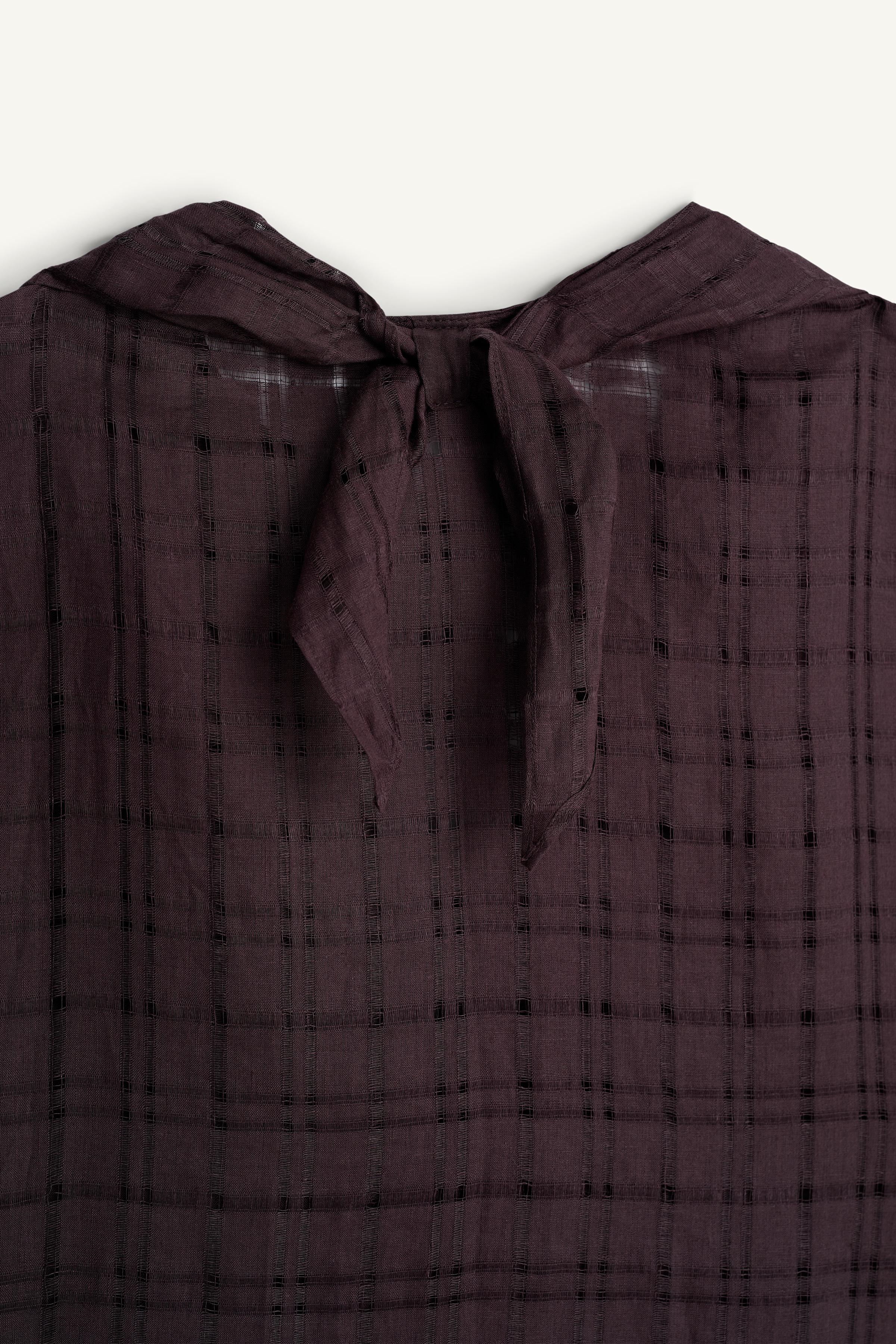 CHEMISE FOULARD STRUCTURÉE 100 % LIN